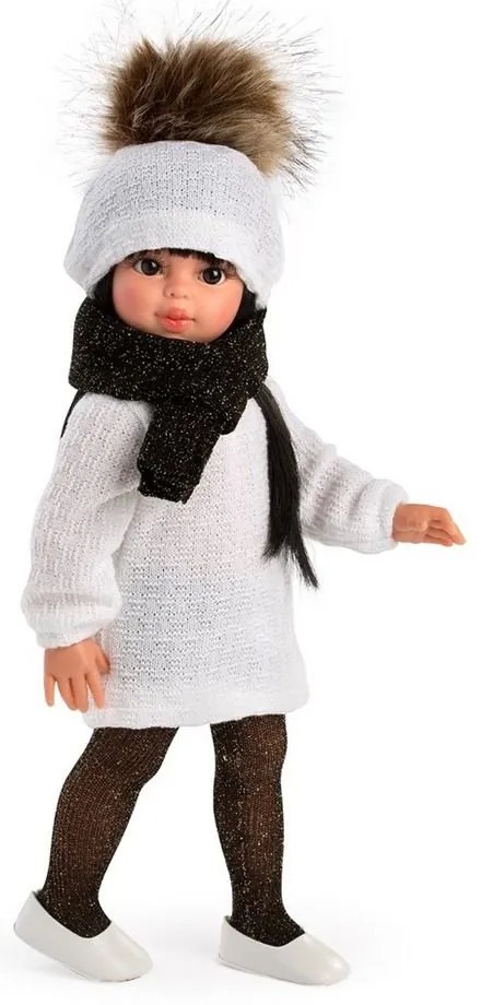 Asi - Кукла Сабрина с бяла рокля и черен шал, 40 см