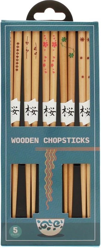 Дървени пръчици в комплект от 5 бр. в естествен цвят Delicate – Rex London