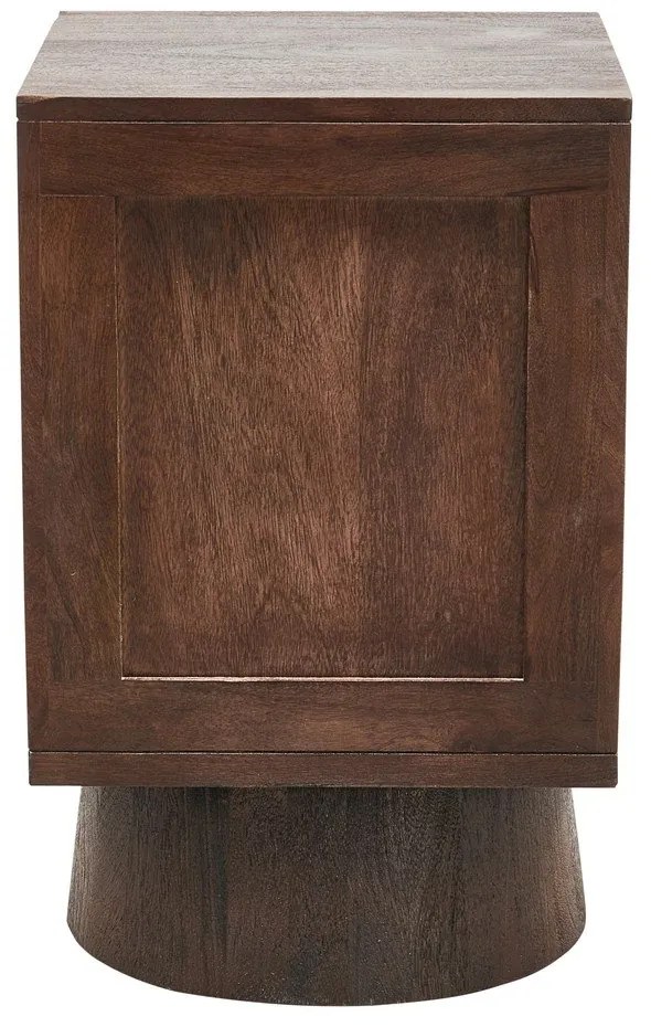 Тъмнокафяво нощно шкафче от масивно манго Crumble – WOOOD