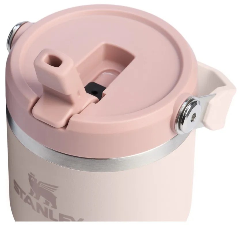 Светлорозов термос от неръждаема стомана 600 ml IceFlow™ Flip Straw 2.0 Tumbler Rose Quartz – Stanley