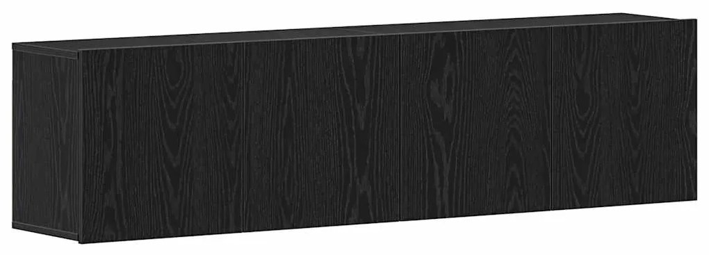 862197 vidaXL ТВ шкафове, 2 бр., черен дъб, 160x30x41 см, инженерно дърво