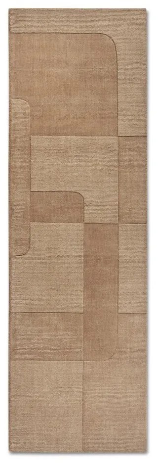 Бежова ръчно изработена вълнена пътека 80x250 cm Charlotte – Villeroy&amp;Boch