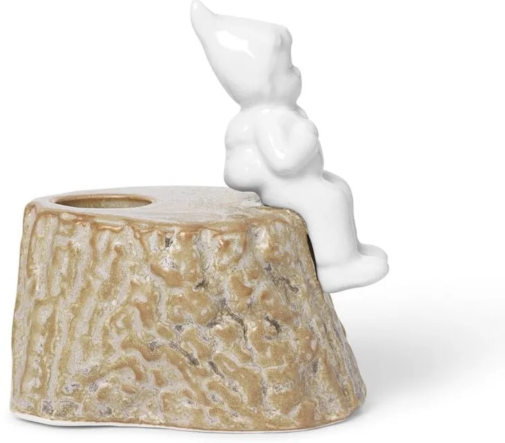 Коледен свещник, изработен от порцелан и фаянс, с дължина 9 см Christmas Tales - Kähler Design