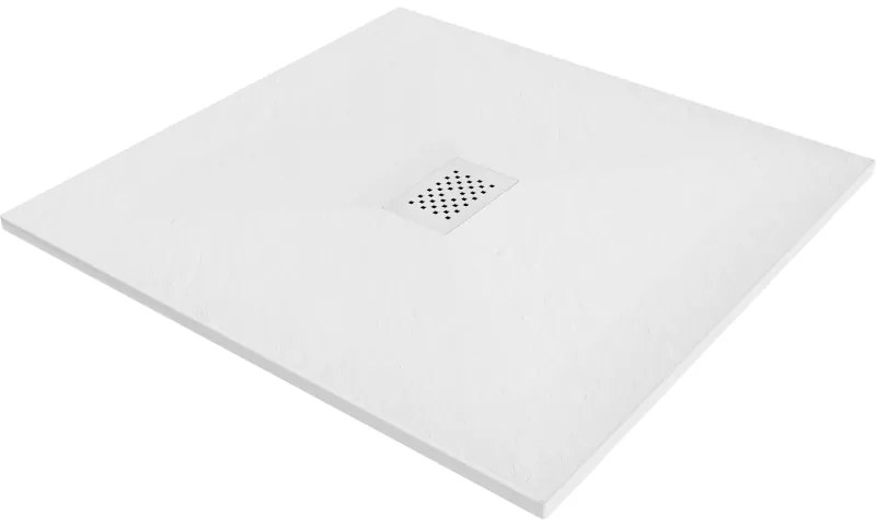 Mexen Hugo Квадратен душ подложка SMC 100 x 100 см, бял, бяла маскировка - 42101010-W