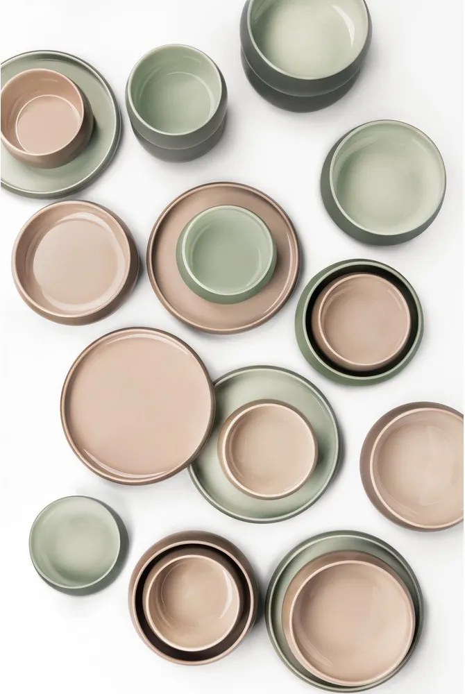 Зелени глинени чинии в комплект 4 бр. ø 22 cm Aura Rondo – Bonami Selection