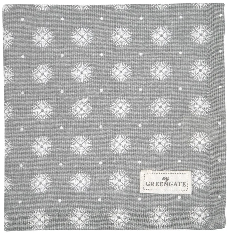 Тъмно сива памучна салфетка Saga - Green Gate