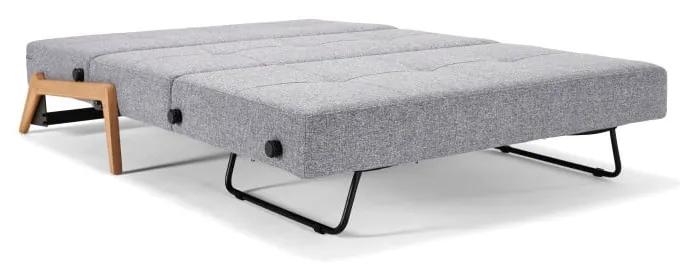 Сив разтегателен диван Wood Twist Granite, 96 x 147 cm Cubed - Innovation