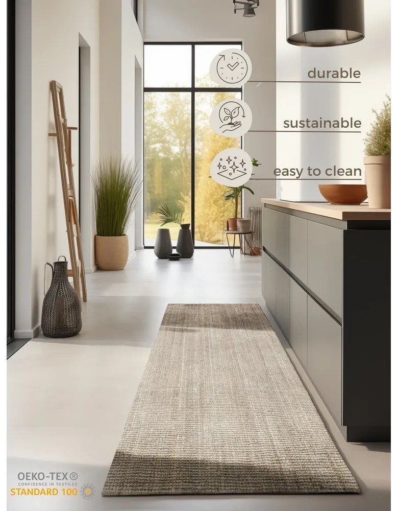 Кремава пътека от юта 80x200 cm Bouclé - Hanse Home