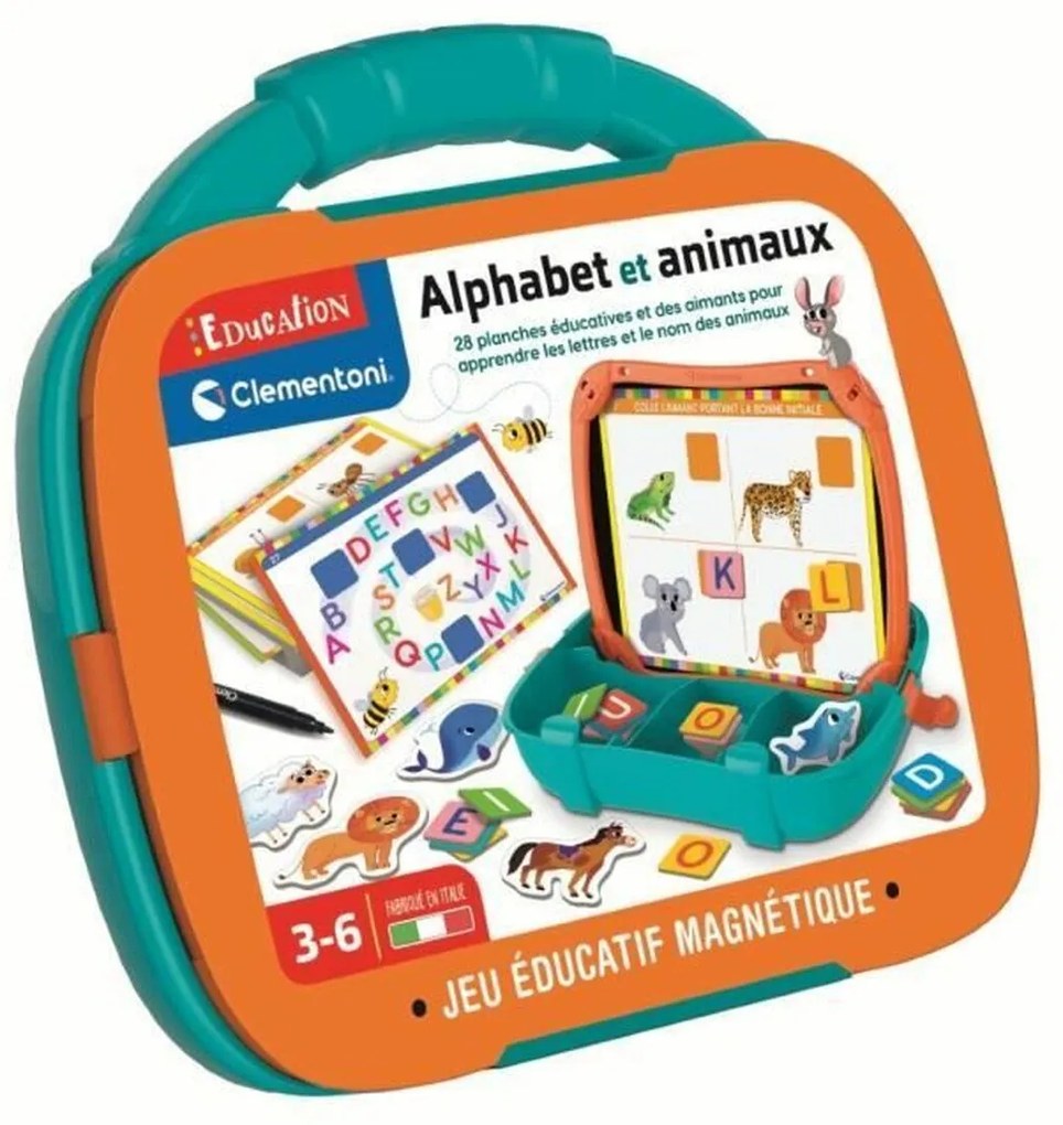 Настолна игра Clementoni Magnetic Letters &amp; Animals Case (FR)