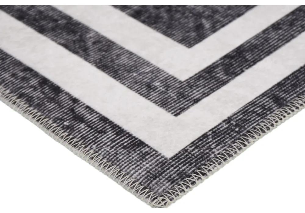 Сив и кремав миещ се килим 200x80 cm - Vitaus
