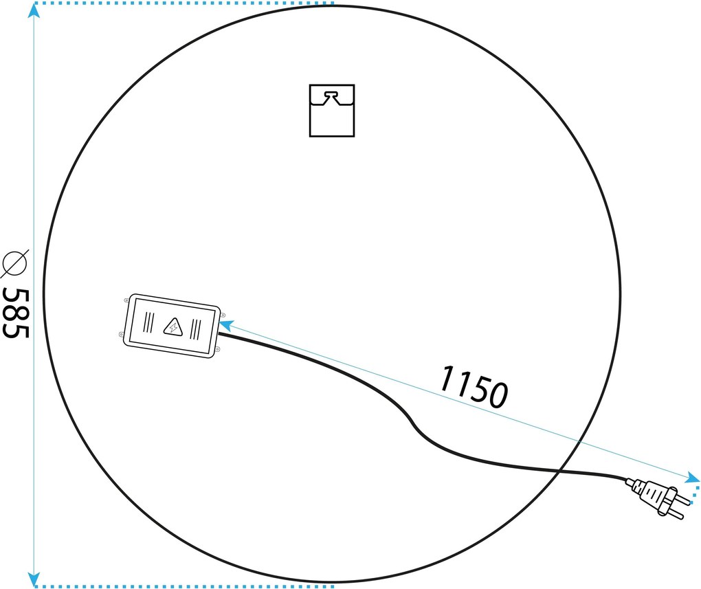 Огледало LED 60cm BAS