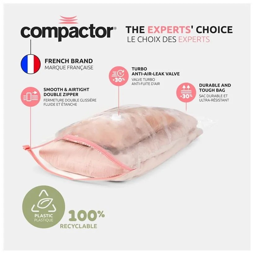 Вакуумни торбички в комплект от 2 броя Premium Valve S – Compactor