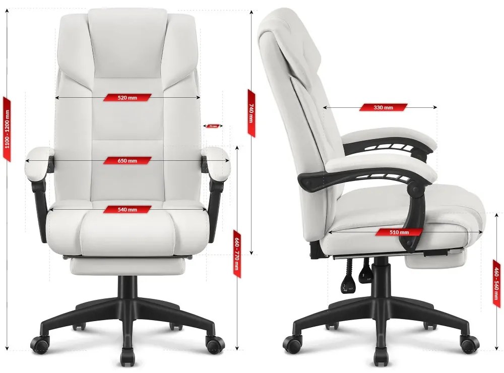 Офис стол HC-1029 BROWN с поставка за крака