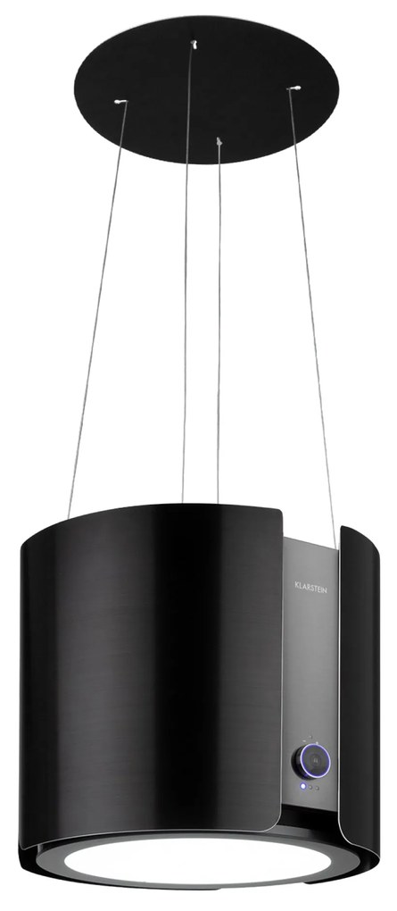 Klarstein Skyfall, островен абсорбатор, Ø 45 см, рециркулация, 402 м³ / ч, LED, черен