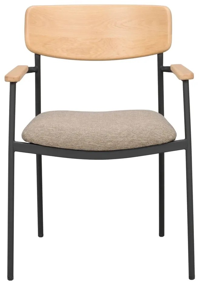 Трапезни столове в бежов и естествен цвят в комплект от 2 бр. Maymont – Rowico