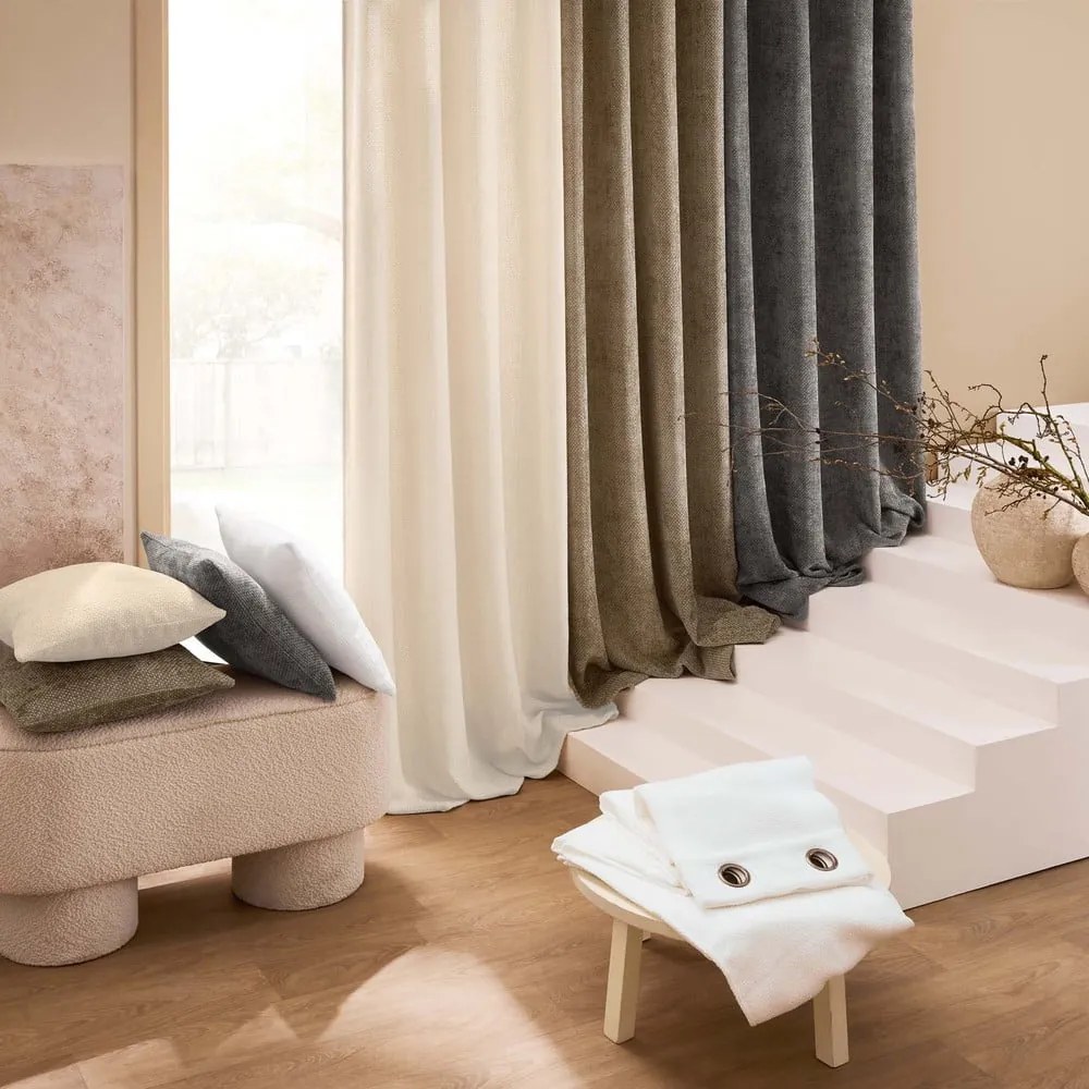 Антрацитно перде от шенил 140x260 cm Leo – douceur d'intérieur