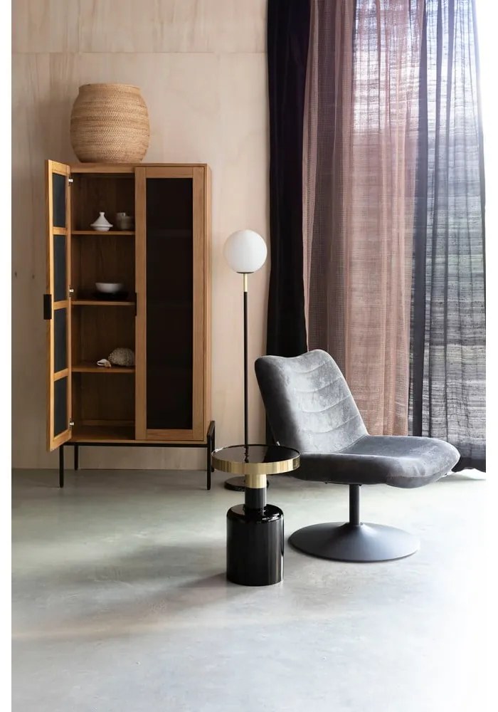 Тъмносиво кадифено кресло Bubba - Zuiver