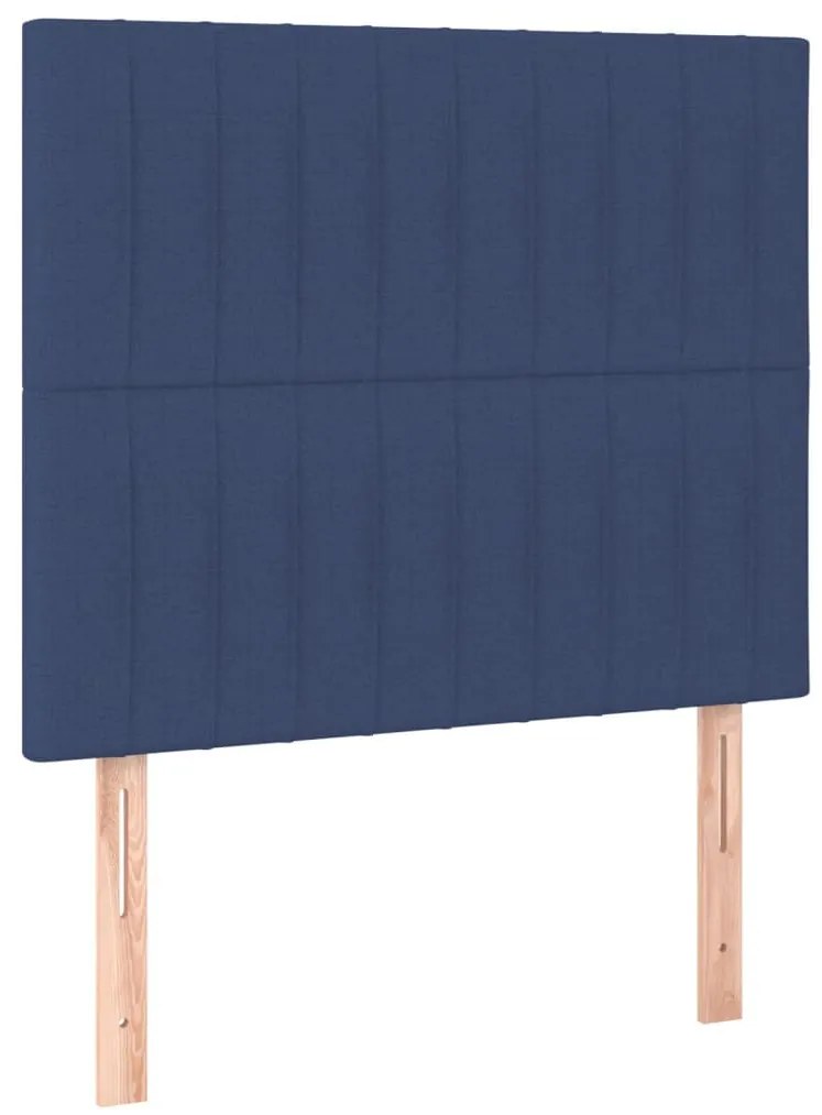 3116558 vidaXL Горни табли за легло, 2 бр, сини, 90x5x78/88 см, плат