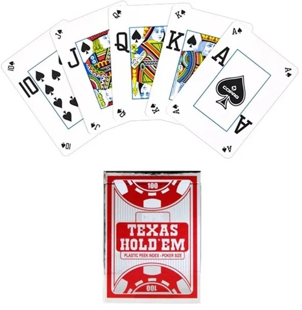 Cartamundi Карти за игра Texas Holdem, червено-черни