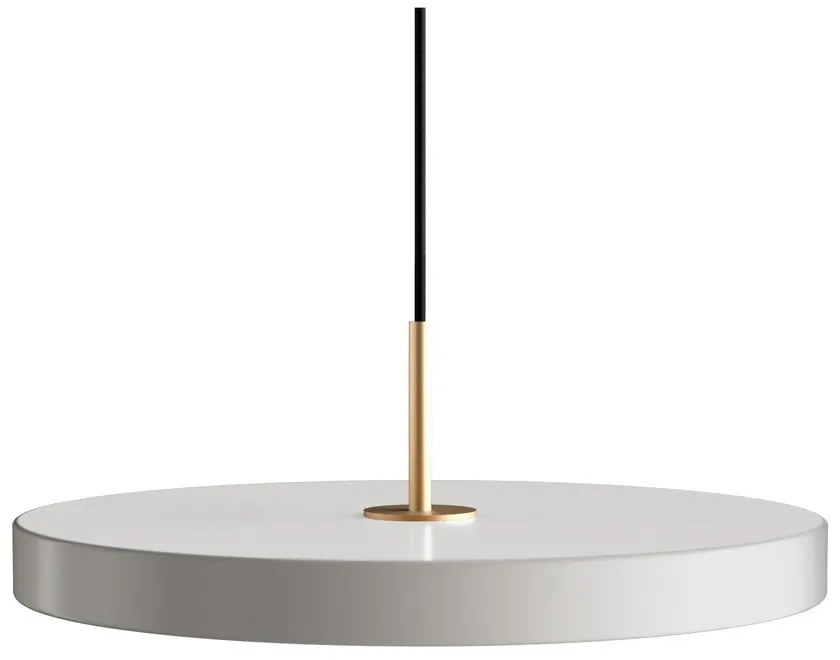 Светлосиво LED висящо осветително тяло с метален абажур ø 43 cm Asteria Medium – UMAGE