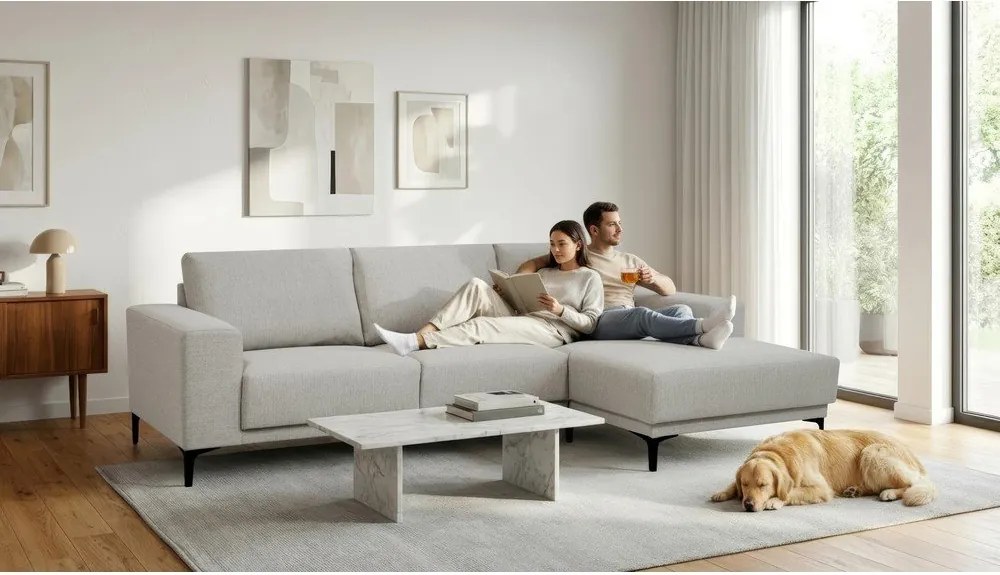 Сив ъглов диван (десен ъгъл) Chile – Scandic