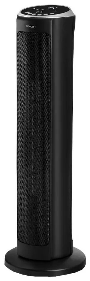 Sencor - Вентилатор с керамичен нагревател 1300/2200W/230V, черен, с дистанционно управление