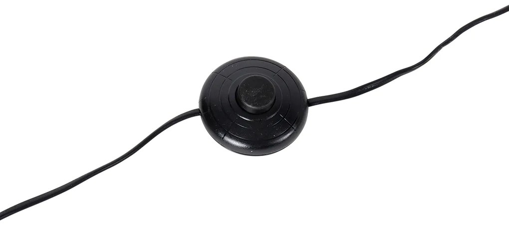 Модерна подова лампа месинг с мраморна основа - Kaso