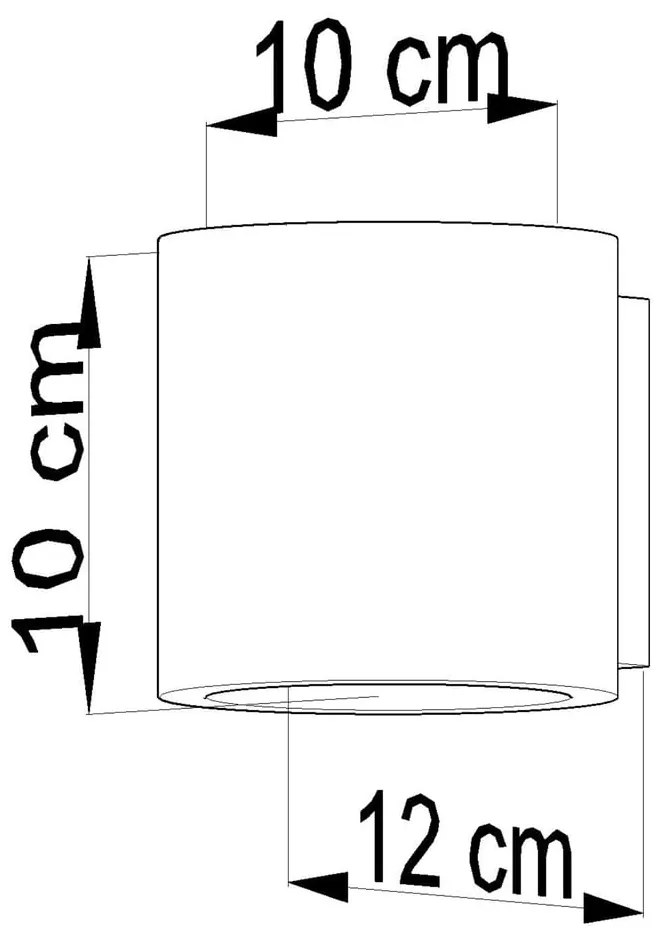 Бетонна стенна лампа Roda - Sollux