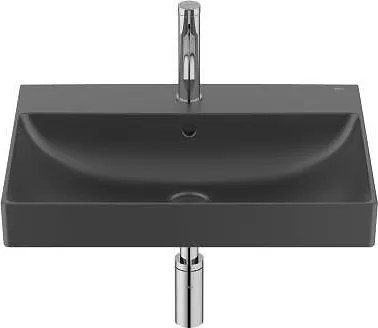 Умивалник Ona, 600 mm, black matt, централно разположение на купата