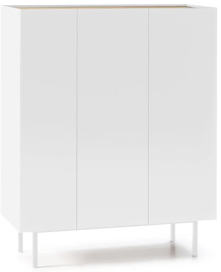 Бял висок скрин от декор от дъб 95x120 cm Arista – Teulat