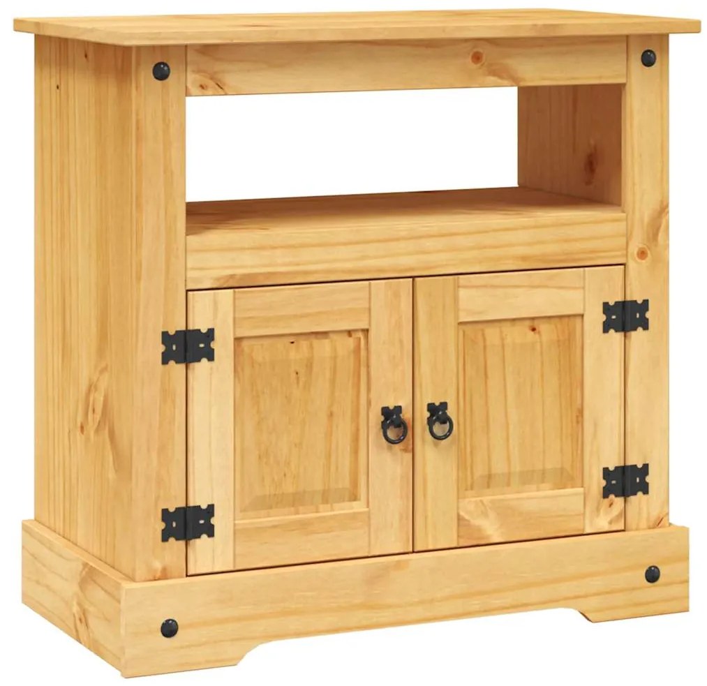 243746 vidaXL ТВ шкаф, мексикански бор, стил Корона, 80x43x78 cм
