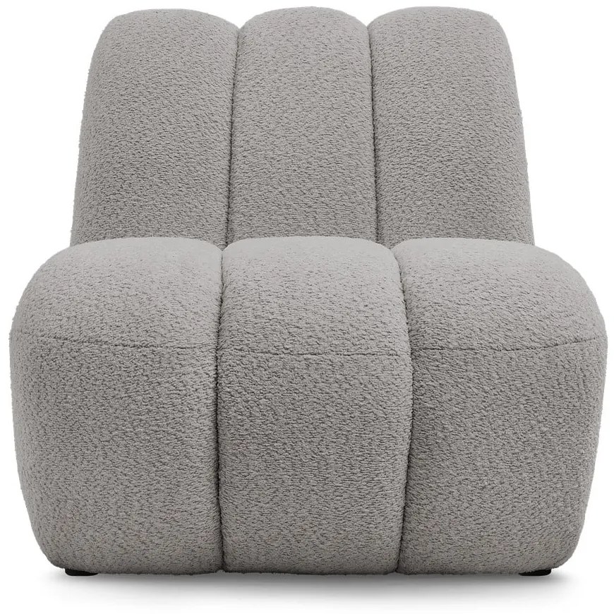 Светлосиво кресло от прежда с примки от букле Janissaire – Bobochic Paris