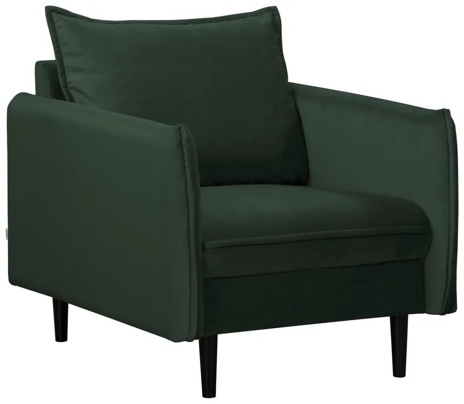 Тъмнозелено кадифено кресло Juli – Ropez