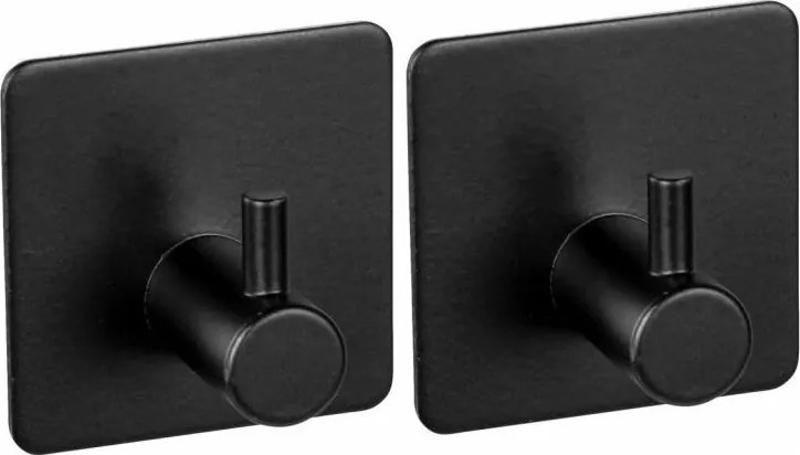 WENKO 55009100 - Кука BLACK OUTDOOR KITCHEN, 4,5 x 4,5 см, неръждаема стомана/черно покритие