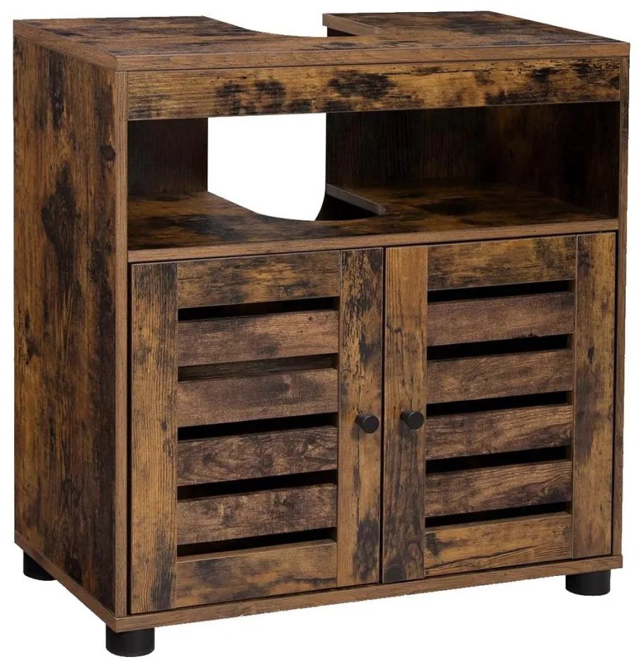 Кафяв шкаф за баня RENE