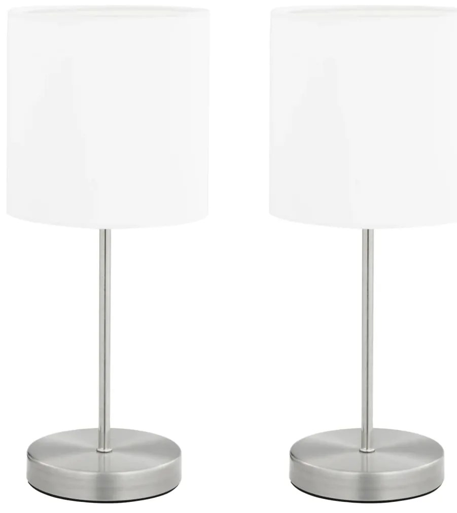 Настолни лампи Robert, 2 бр, сензорен бутон, бели, E14