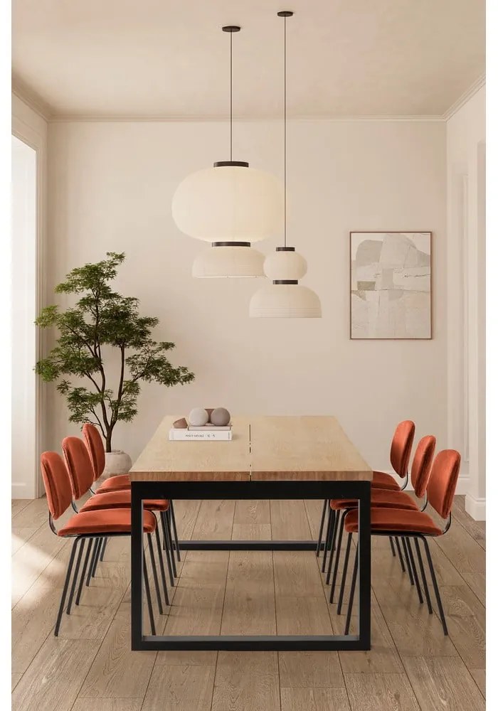 Трапезна маса с дъбов плот 100x220 cm Rina – Marckeric