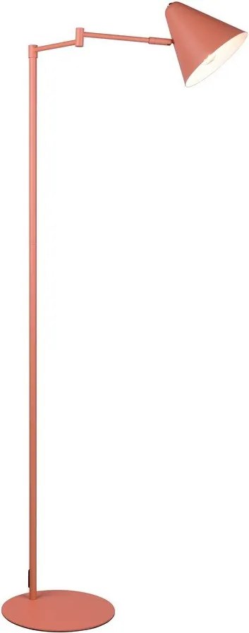 Оранжева подова лампа с огъваща се структура (височина 126,5 cm) Cosima – Trio