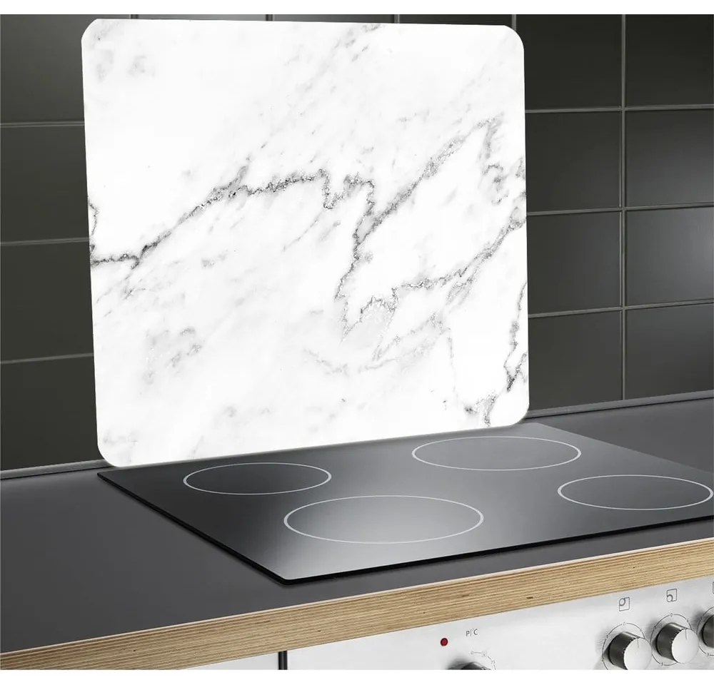 Стенно покритие за печка от закалено стъкло 50x56 cm Marble – Wenko