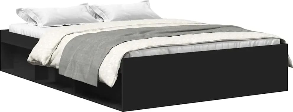 3203874 vidaXL Рамка за легло без матрак, черна, 160x200 см