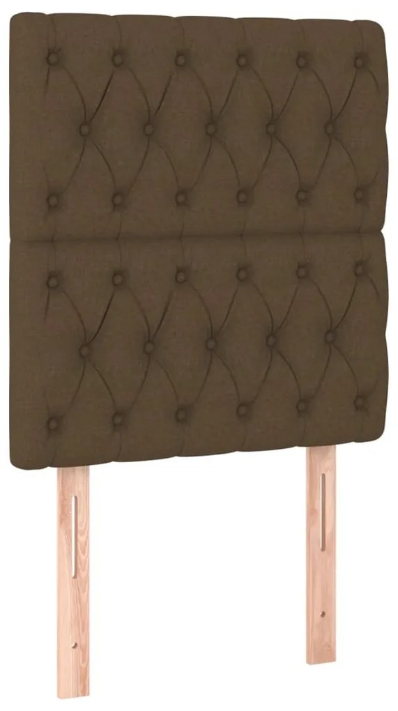 3116645 vidaXL Табла за легло, тъмнокафява, 80x7x118/128 см, плат