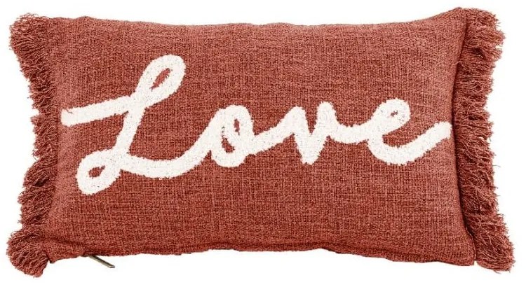 Декоративна възглавница 50x30 cm Cotton Slub Love - Tiseco Home Studio