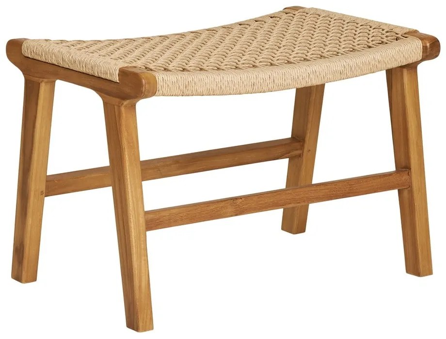 Фотьойл с табуретка тъкан в естествен цвят Derby – House Nordic