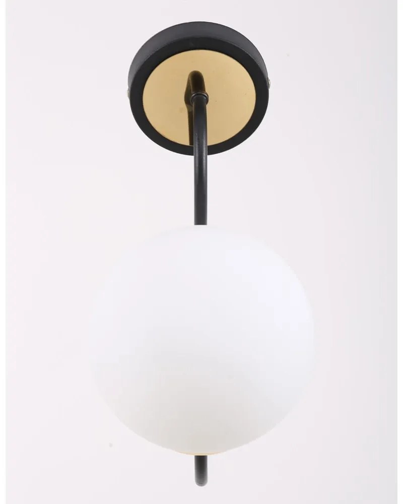 Черна и бяла стенна лампа ø 15 cm Oslo – Squid Lighting