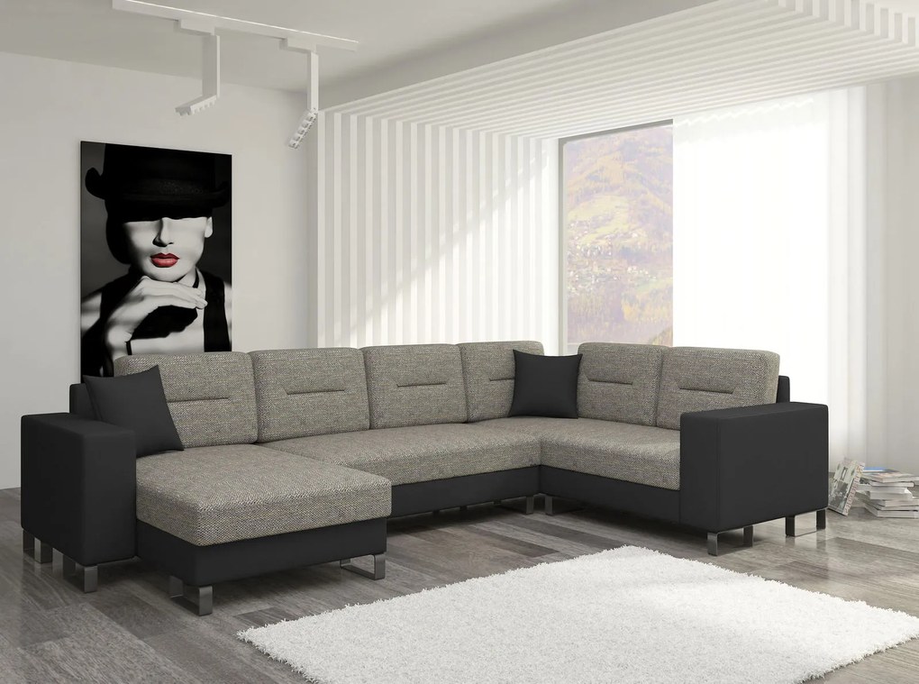 Ъглов диван Adoro-Left-Gray light - Gray Dark