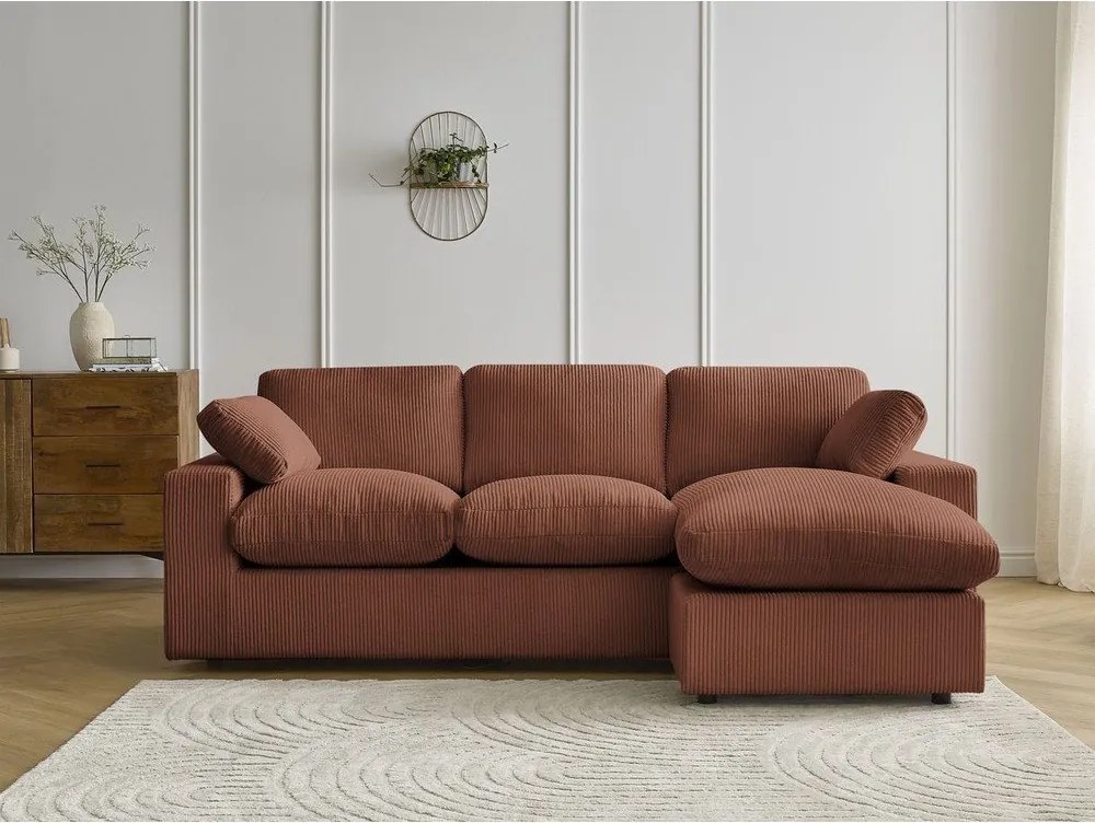 Оранжев ъглов диван от рипсено кадифе Belair – Bobochic Paris