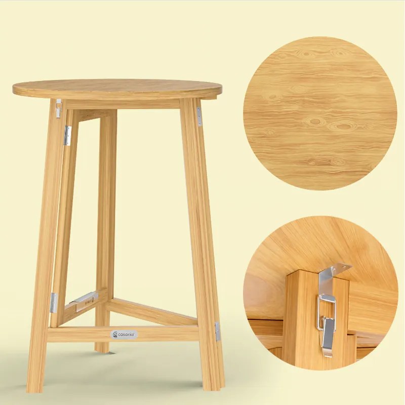 Бар маса от масивна дървесина - сгъваема