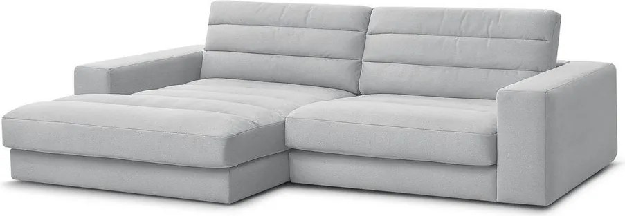 Светлосив кадифен ъглов диван (ляв ъгъл) Sierra – Bobochic Paris