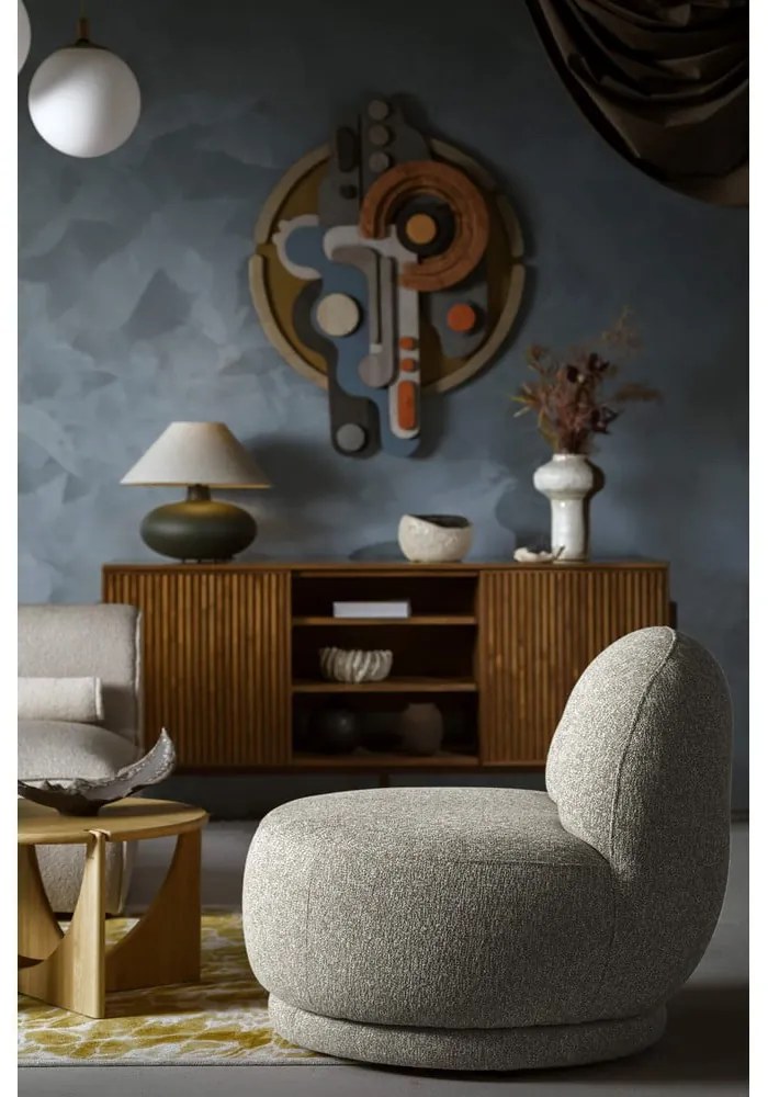 Сиво-кафяво кресло Ovo – Miuform