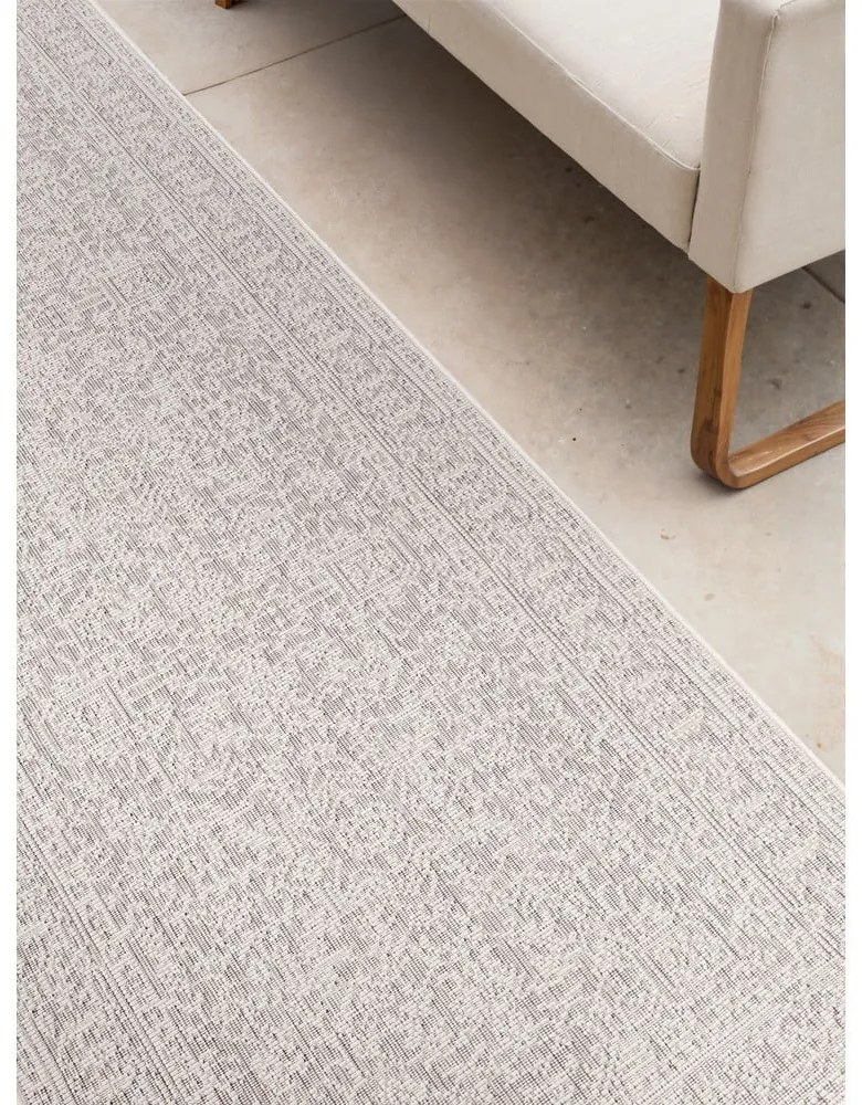 Пътека за открито и закрито в цвят слонова кост и сиво 80x250 cm Duet Kona – NORTHRUGS